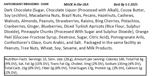 Antioxidant Bridgemix - Dark Chocolate - 15 oz Jar