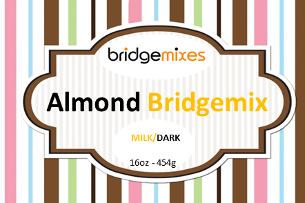 Almond Lovers Bridgemix - Milk/Dark Chocolate - 16 oz Jar